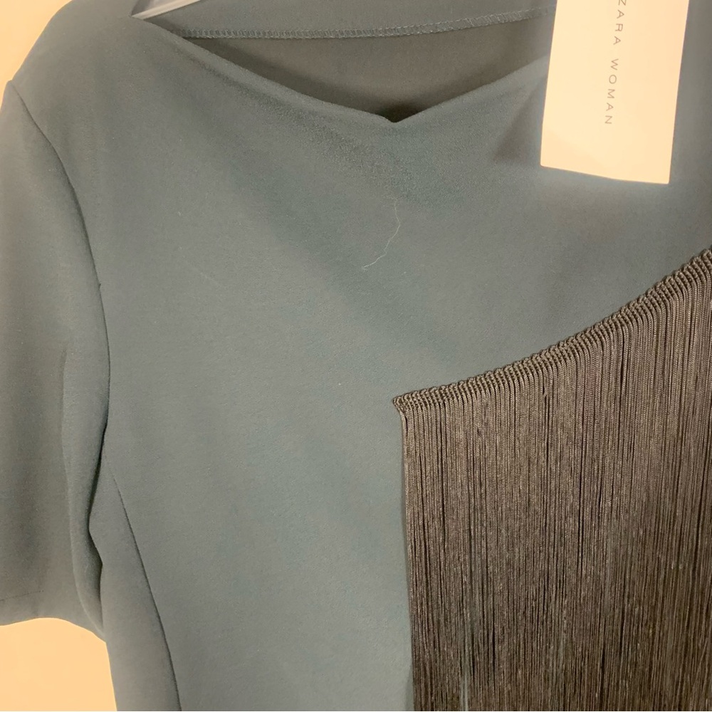 ZARA Tassel Detail Blouse Top - Picture 10 of 11